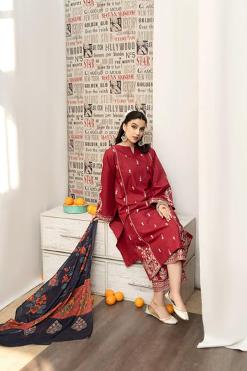 DHANAK 3PC EMBROIDERED 003